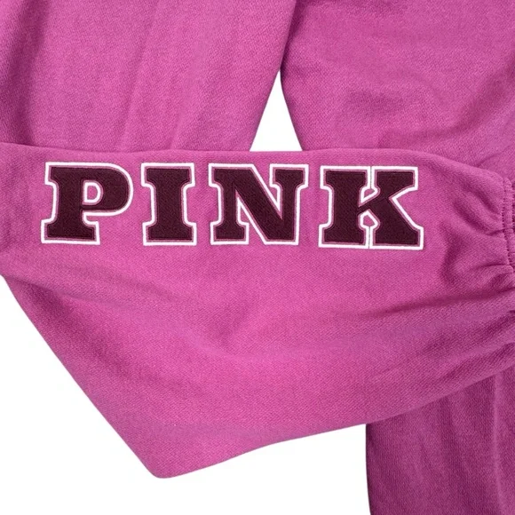 NWT PINK Victoria's Secret Ivy Fleece Campus High Rise Relaxed Sweatpants M XL - Picture 2 of 10